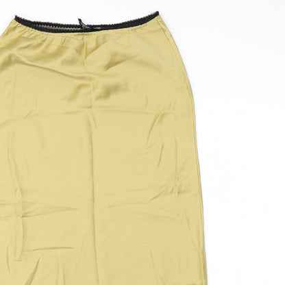 Nasty Galz Womens Gold   Maxi Skirt   - Elastic Waist