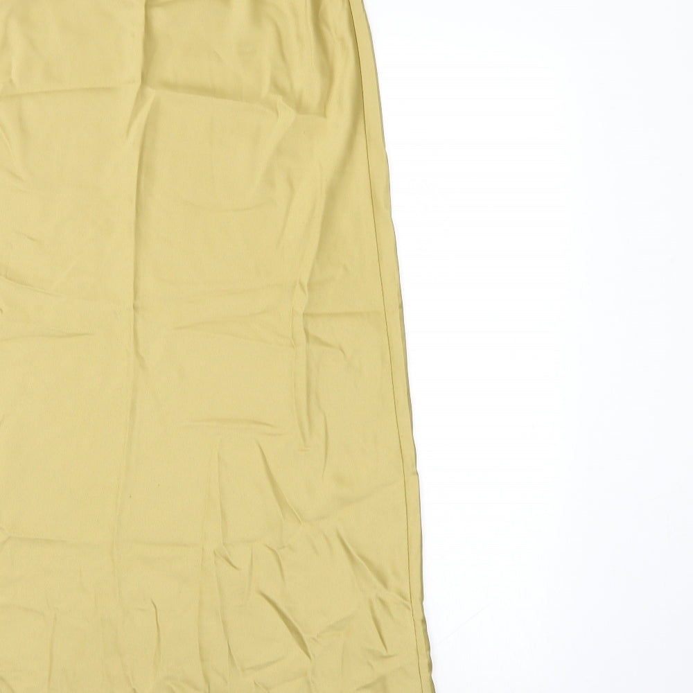Nasty Galz Womens Gold   Maxi Skirt   - Elastic Waist