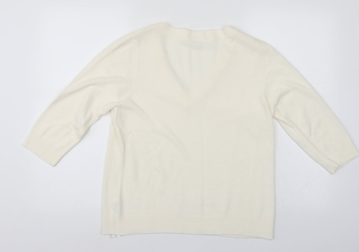 Petite Womens White   Pullover Jumper Size 16