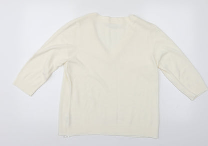 Petite Womens White   Pullover Jumper Size 16
