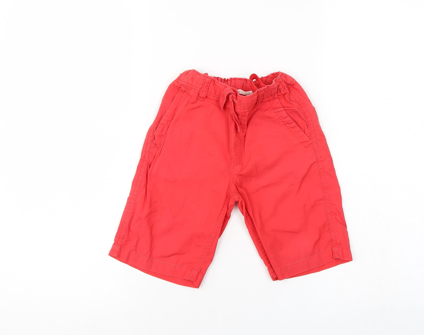 H&M Boys Red   Bermuda Shorts Size 5-6 Years - Elastic Waist