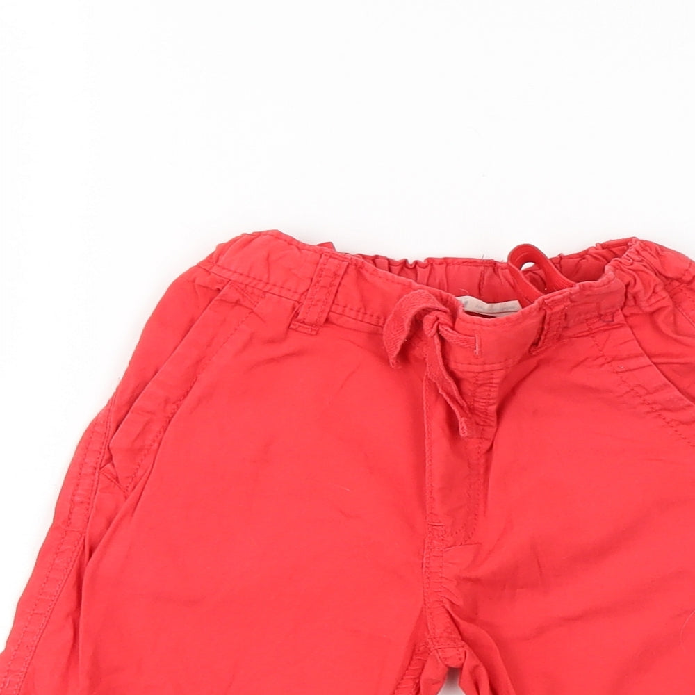 H&M Boys Red   Bermuda Shorts Size 5-6 Years - Elastic Waist