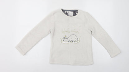 Priark Girls White   Pullover Jumper Size 7-8 Years