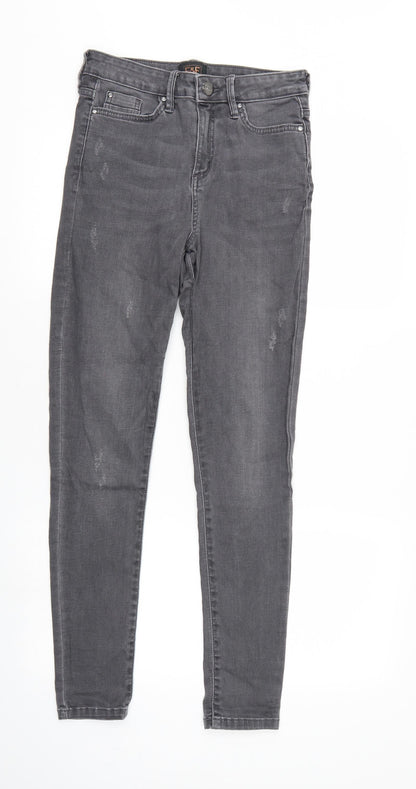 F&F Womens Grey   Tapered Jeans Size 8 L28 in