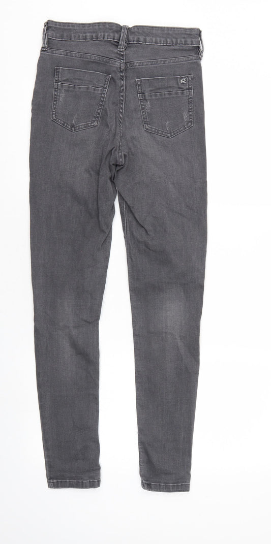 F&F Womens Grey   Tapered Jeans Size 8 L28 in