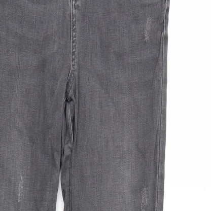 F&F Womens Grey   Tapered Jeans Size 8 L28 in