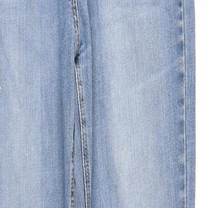 Womens UK Size 14 Papaya Regular Fit Straight Blue Jeans