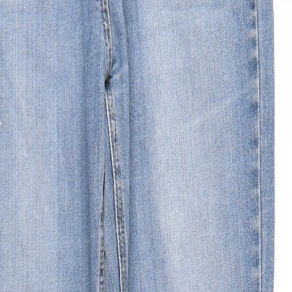 Womens UK Size 14 Papaya Regular Fit Straight Blue Jeans