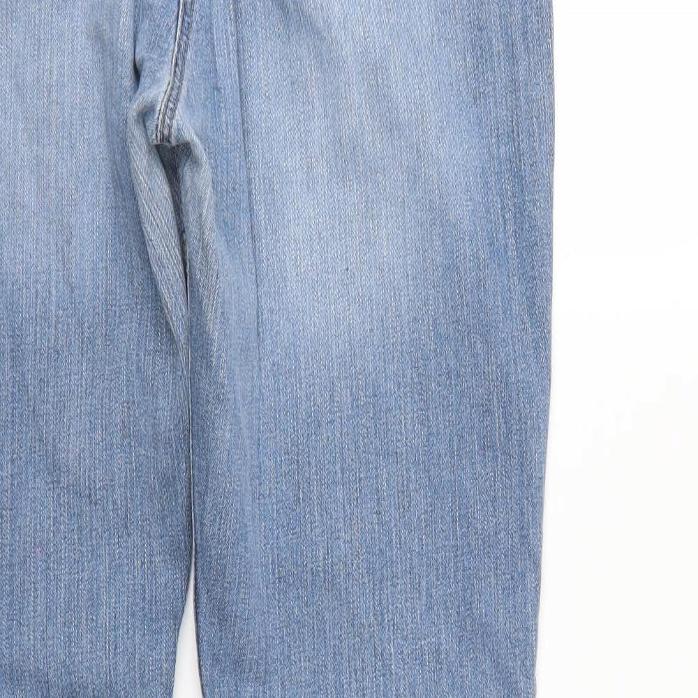 Womens UK Size 14 Papaya Regular Fit Straight Blue Jeans
