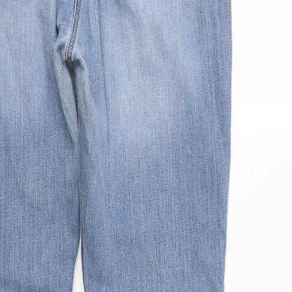 Womens UK Size 14 Papaya Regular Fit Straight Blue Jeans