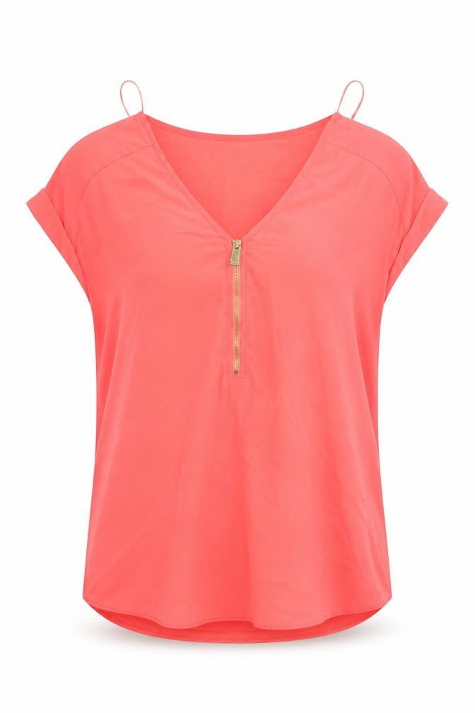 Womens UK Size 8 F&F Red Basic Blouse