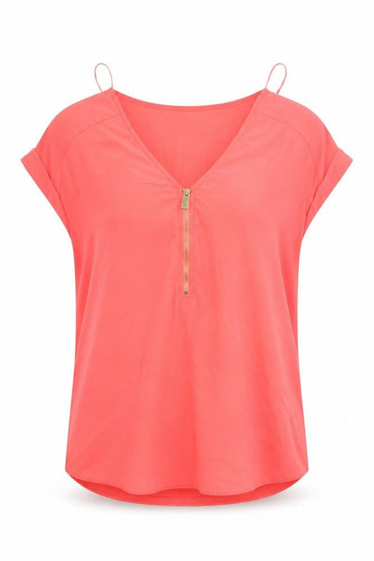 Womens UK Size 8 F&F Red Basic Blouse