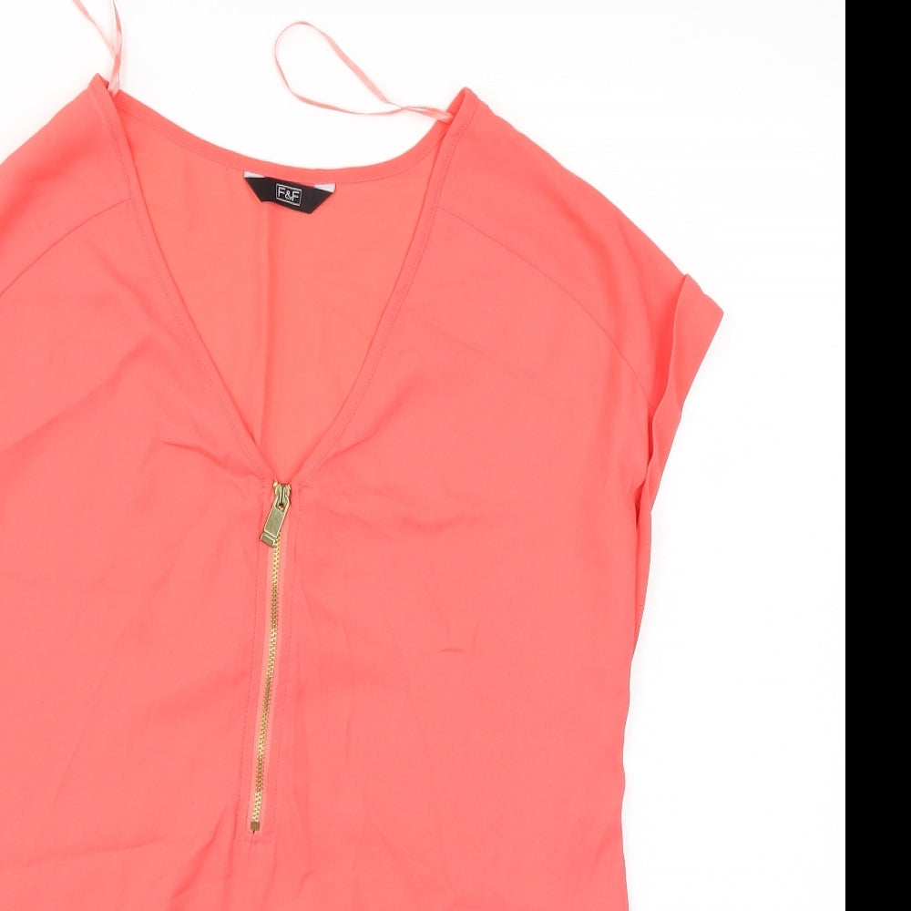 F&F Womens Red   Basic Blouse Size 8