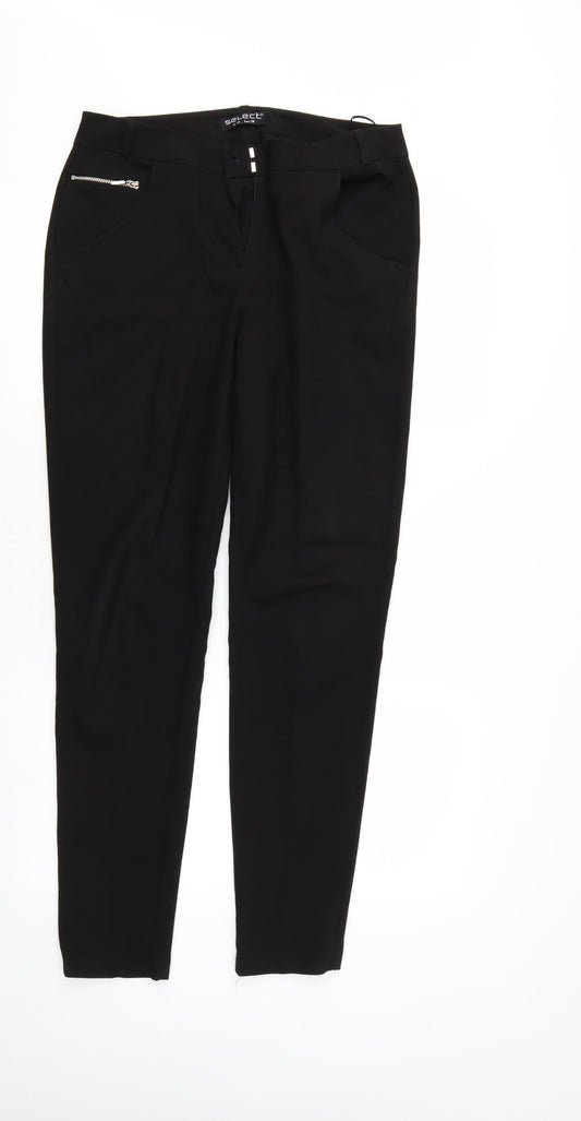 Select Womens Black   Trousers  Size 10 L30 in