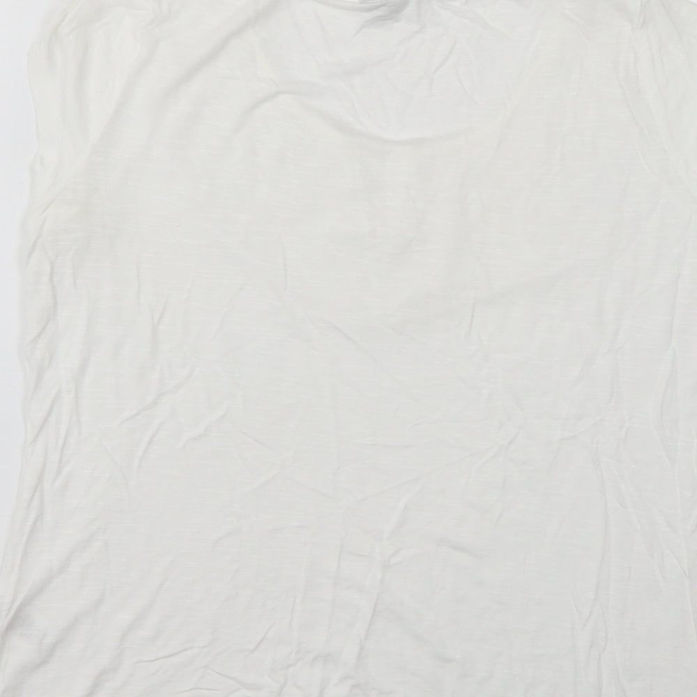 Womens UK Size 12 Dorothy Perkins White Basic T-Shirt