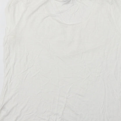 Womens UK Size 12 Dorothy Perkins White Basic T-Shirt