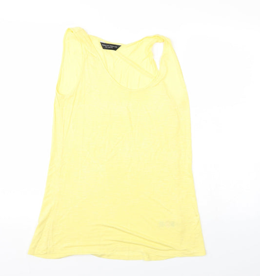 Womens UK Size 12 Dorothy Perkins Yellow Basic Tank