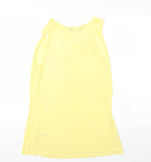 Womens UK Size 12 Dorothy Perkins Yellow Basic Tank