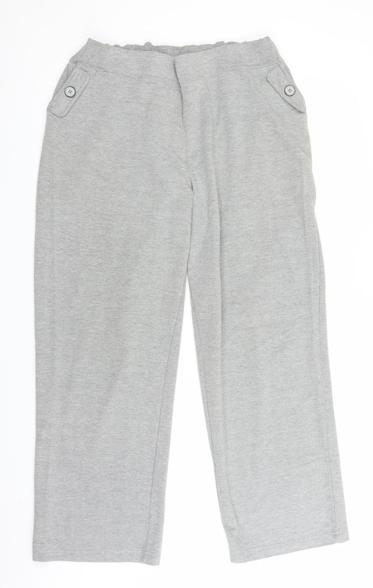 Womens UK Size M BM Regular Fit Sweatpants Grey Trousers