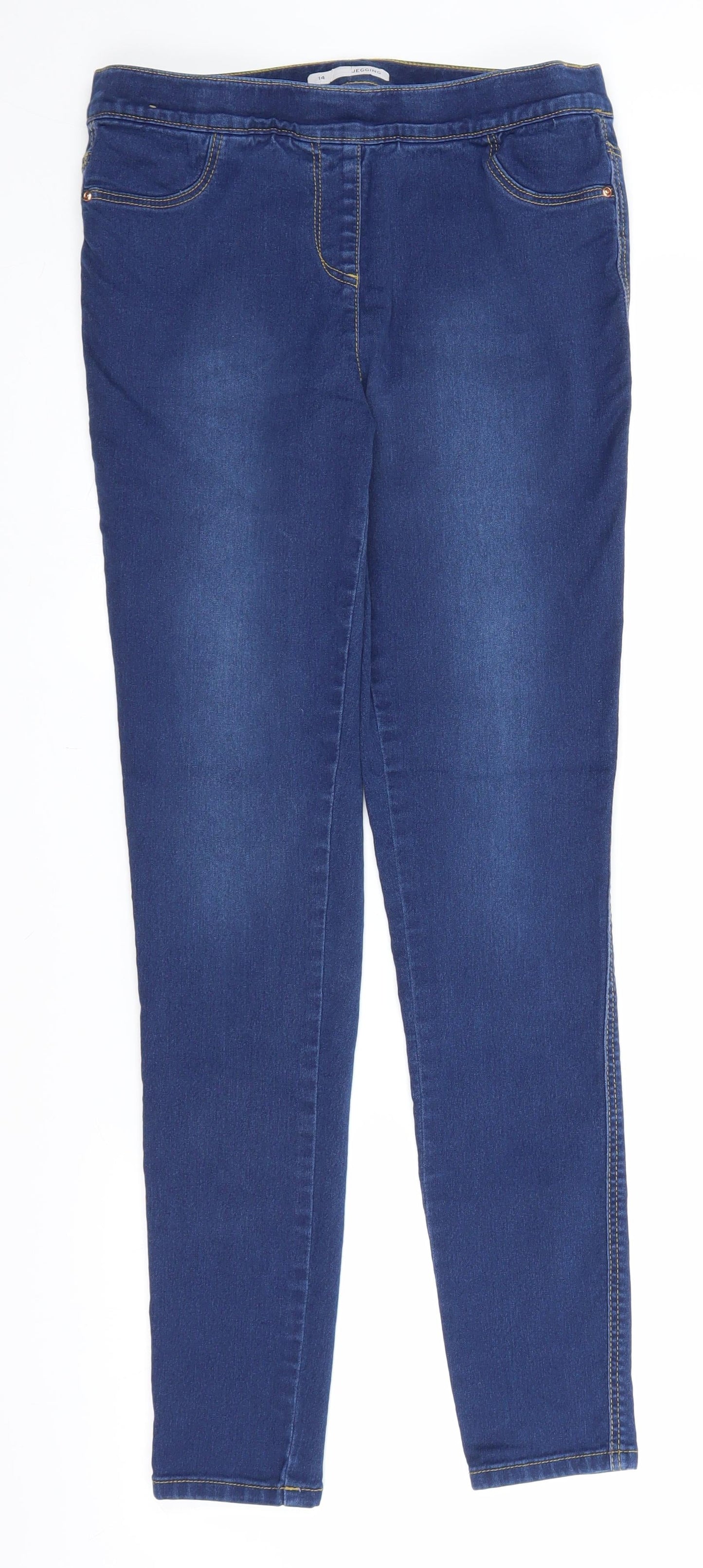 Nutmeg Womens Blue  Denim Flared Jeans Size 14 L28.5 in