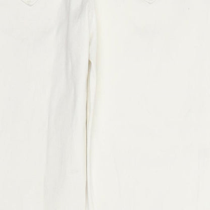 F&F Womens White  Denim Straight Jeans Size 10 L26 in