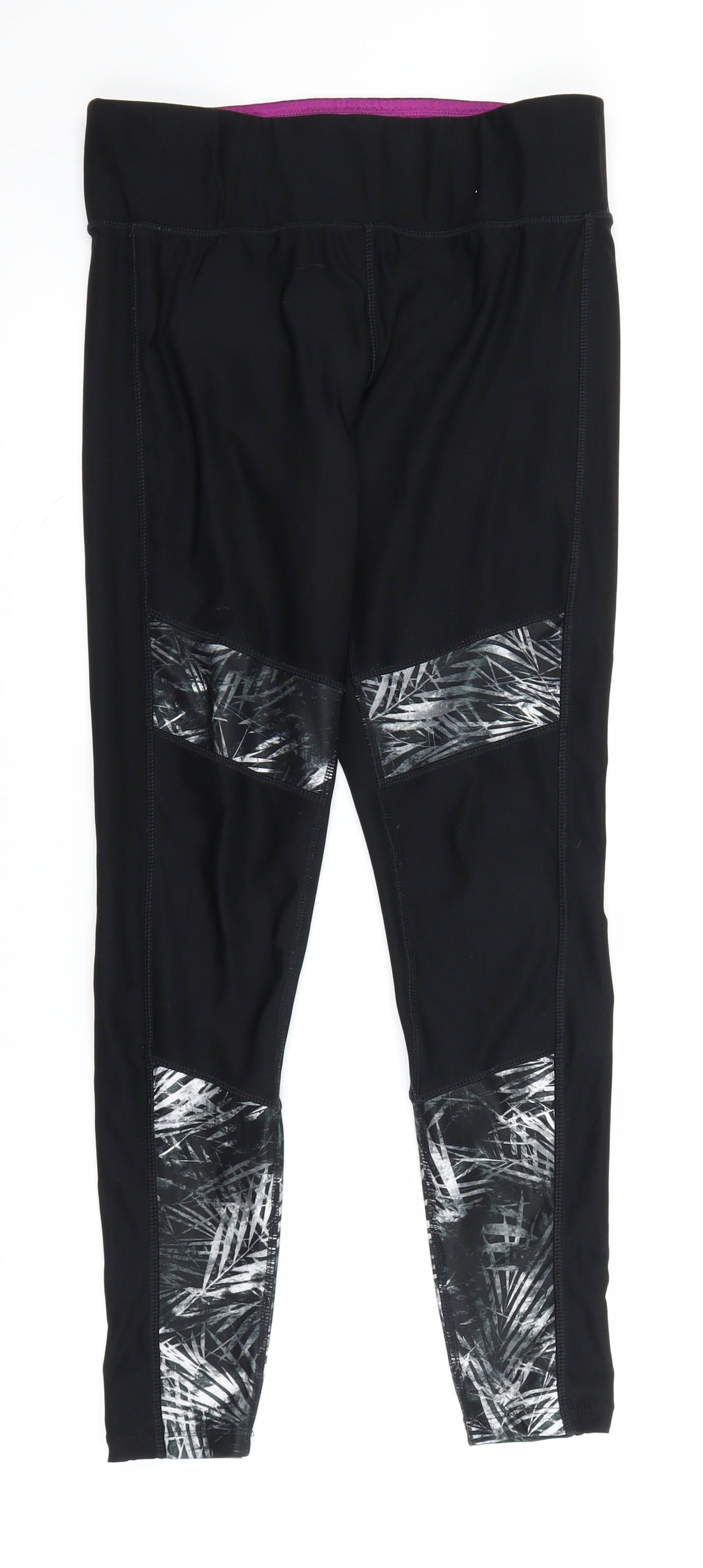 Womens UK Size M Athletic Works Regular Fit Jogger Black Leggings