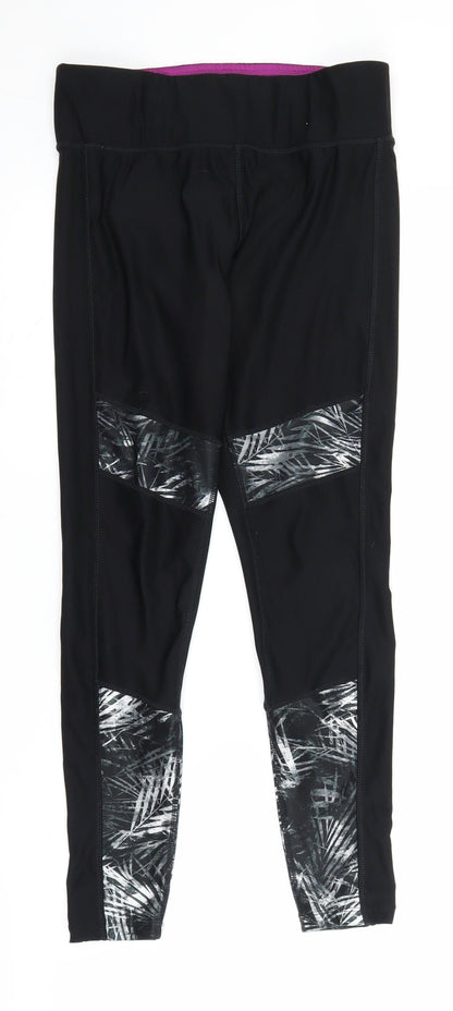 Womens UK Size M Athletic Works Regular Fit Jogger Black Leggings