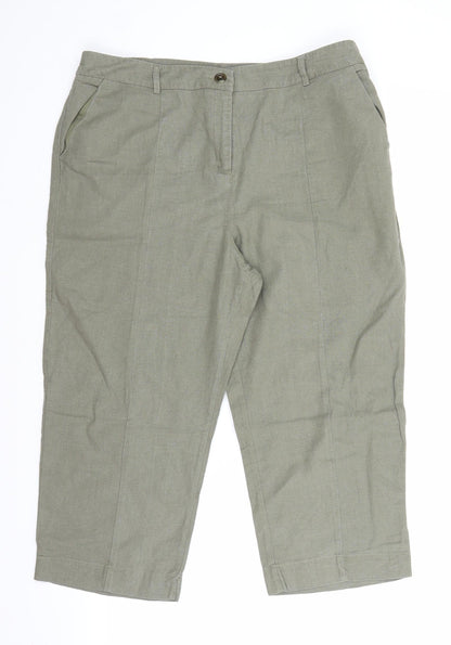 Anthology Womens Green   Chino Shorts Size 14