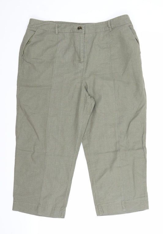 Anthology Womens Green   Chino Shorts Size 14