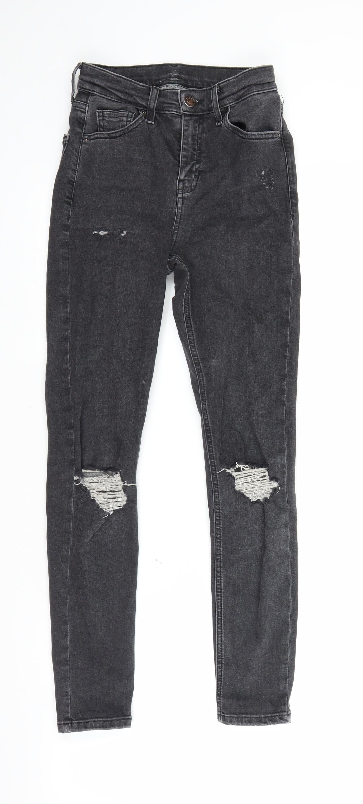 Topshop Womens Grey  Denim Jegging Jeans Size 25 in L25.5 in