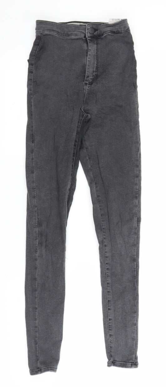 Topshop Womens Grey  Denim Jegging Jeans Size 25 in L26.5 in