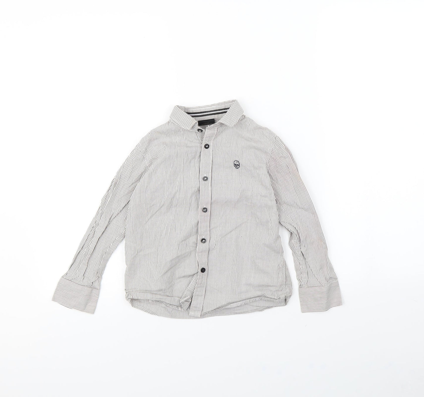 NEXT Boys White Striped  Basic Button-Up Size 5 Years