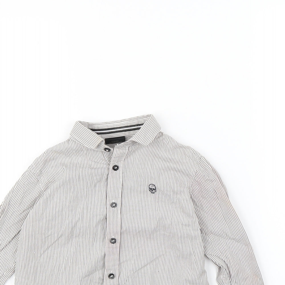 NEXT Boys White Striped  Basic Button-Up Size 5 Years