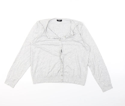 F&F Womens Grey   Cardigan Jumper Size 16