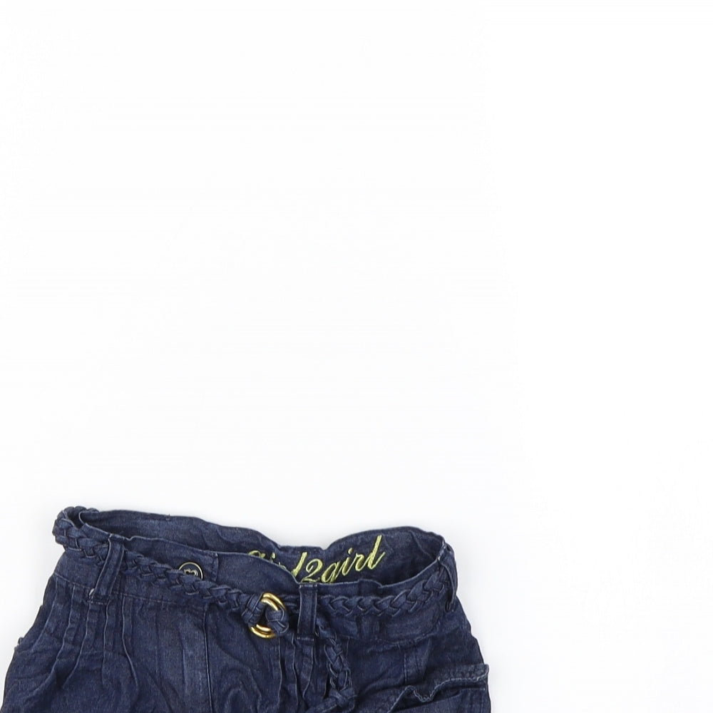 Girl 2 Girl Girls Blue   Cargo Shorts Size 3 Years