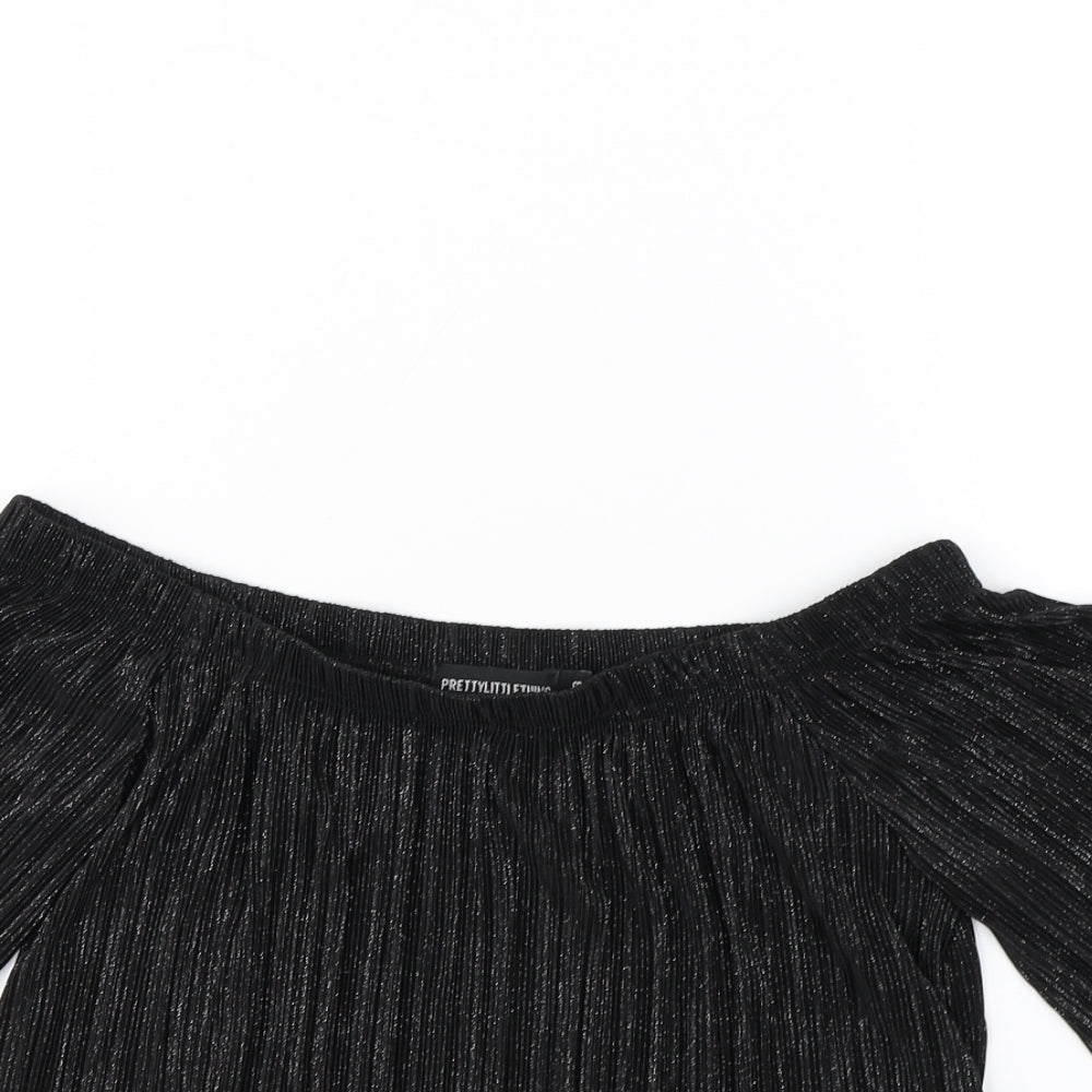 pretty little Thing Womens Black   Basic Tank Size 8