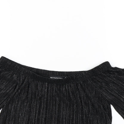 pretty little Thing Womens Black   Basic Tank Size 8