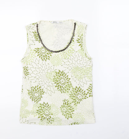 Womens UK Size L M&Co White Basic Tank