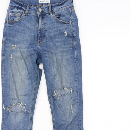 Denim & Co. Womens Blue   Straight Jeans Size 10 L30 in