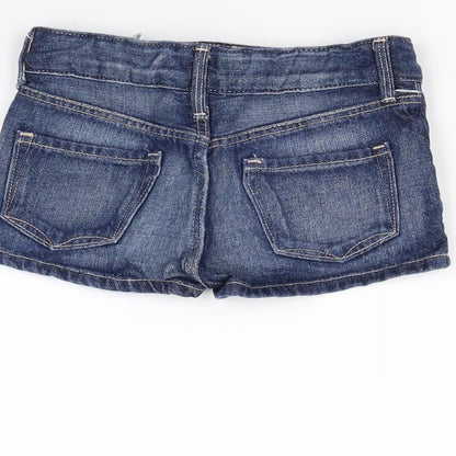 Preworn Girls Blue   Cut-Off Shorts Size 4 Years