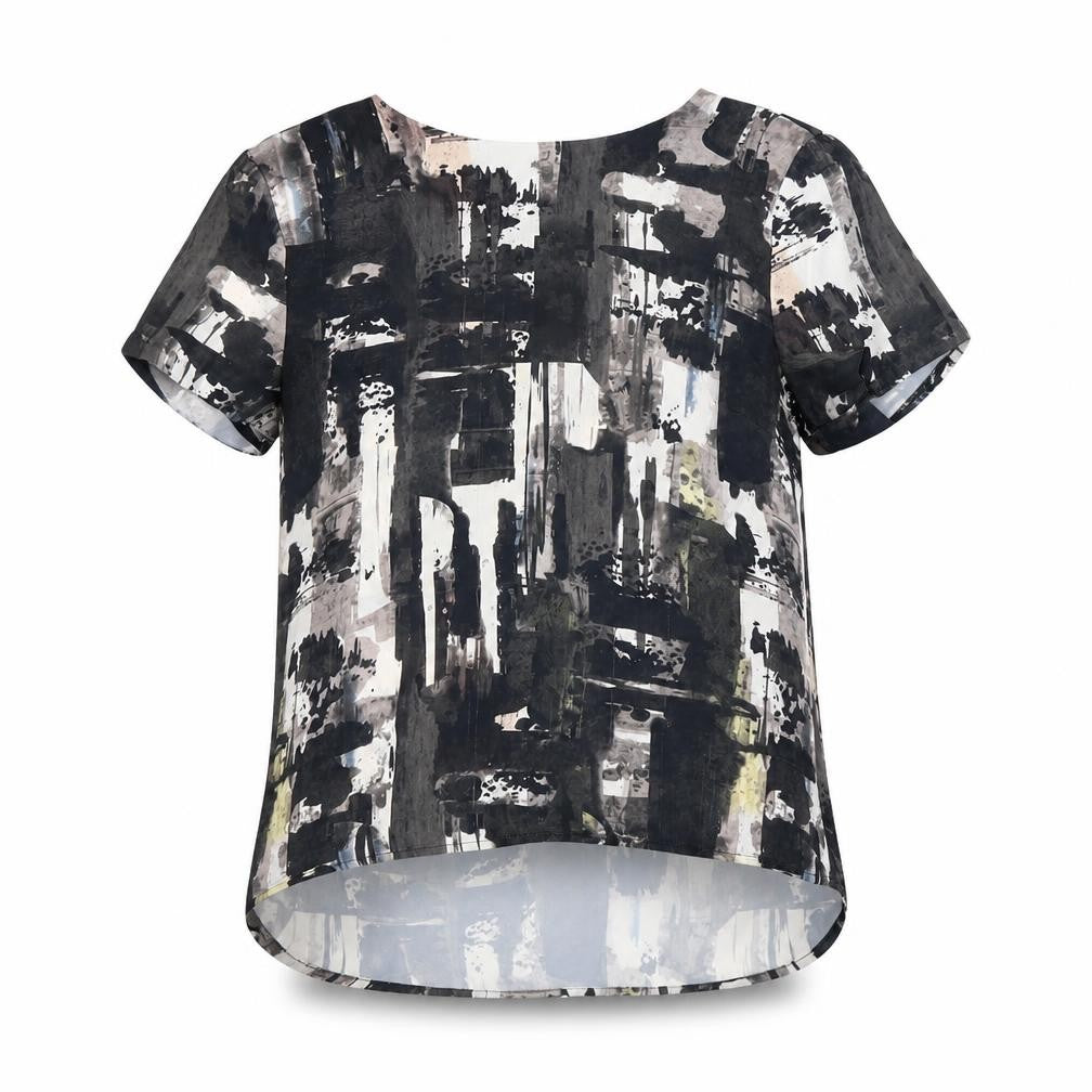 Womens UK Size 8 H&M Black Basic Blouse