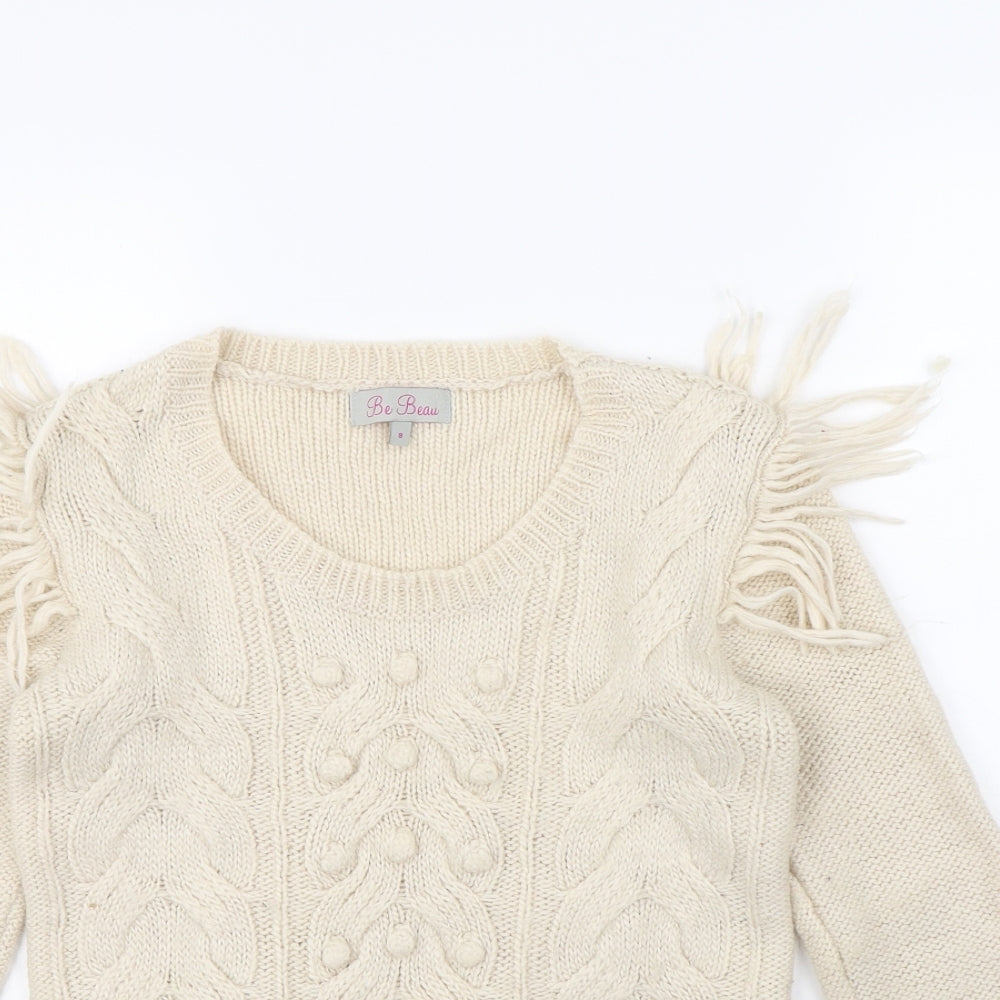Be beau  Womens Beige   Pullover Jumper Size 8