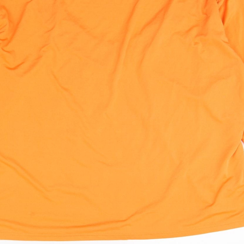 Womens UK Size XL Preworn Orange Basic T-Shirt