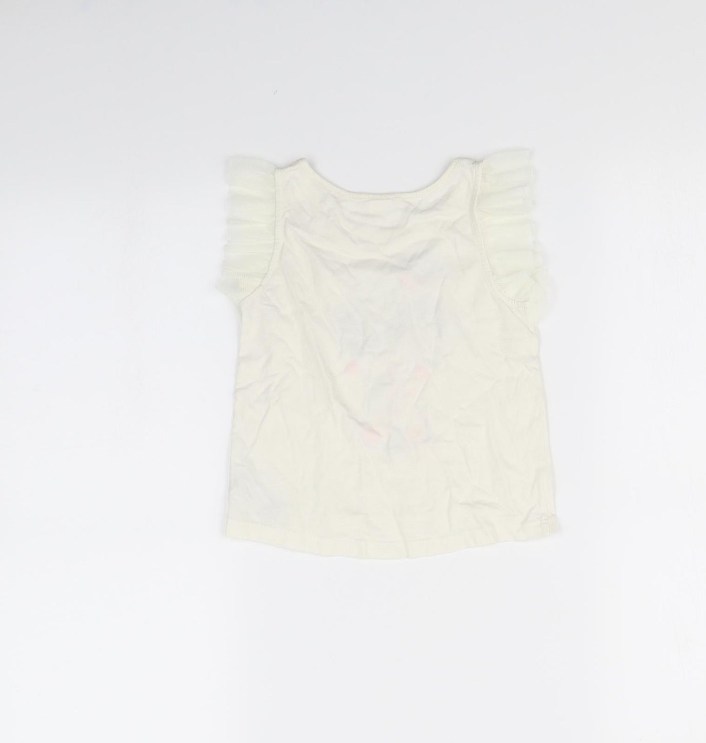 Gap Girls White   Basic T-Shirt Size 3 Years