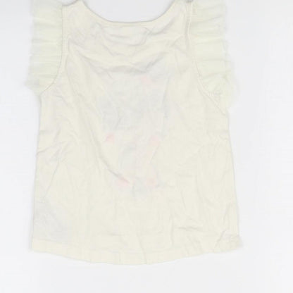 Gap Girls White   Basic T-Shirt Size 3 Years