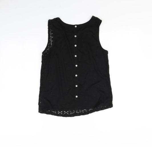 Womens UK Size 10 New Look Black Basic Tank