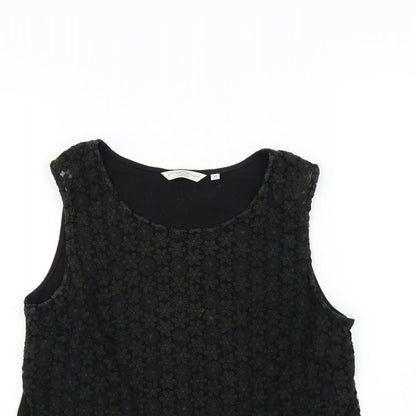 Womens UK Size 10 New Look Black Basic Tank