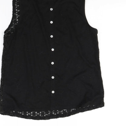 Womens UK Size 10 New Look Black Basic Tank