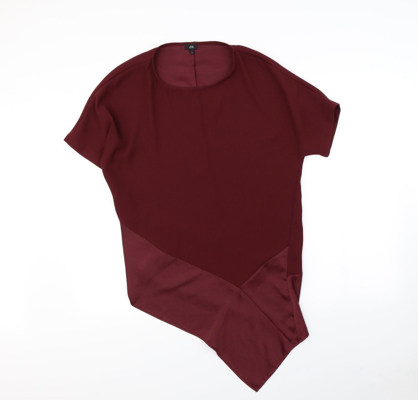 Womens UK Size 10 River Island Red Basic Blouse