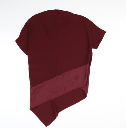 Womens UK Size 10 River Island Red Basic Blouse